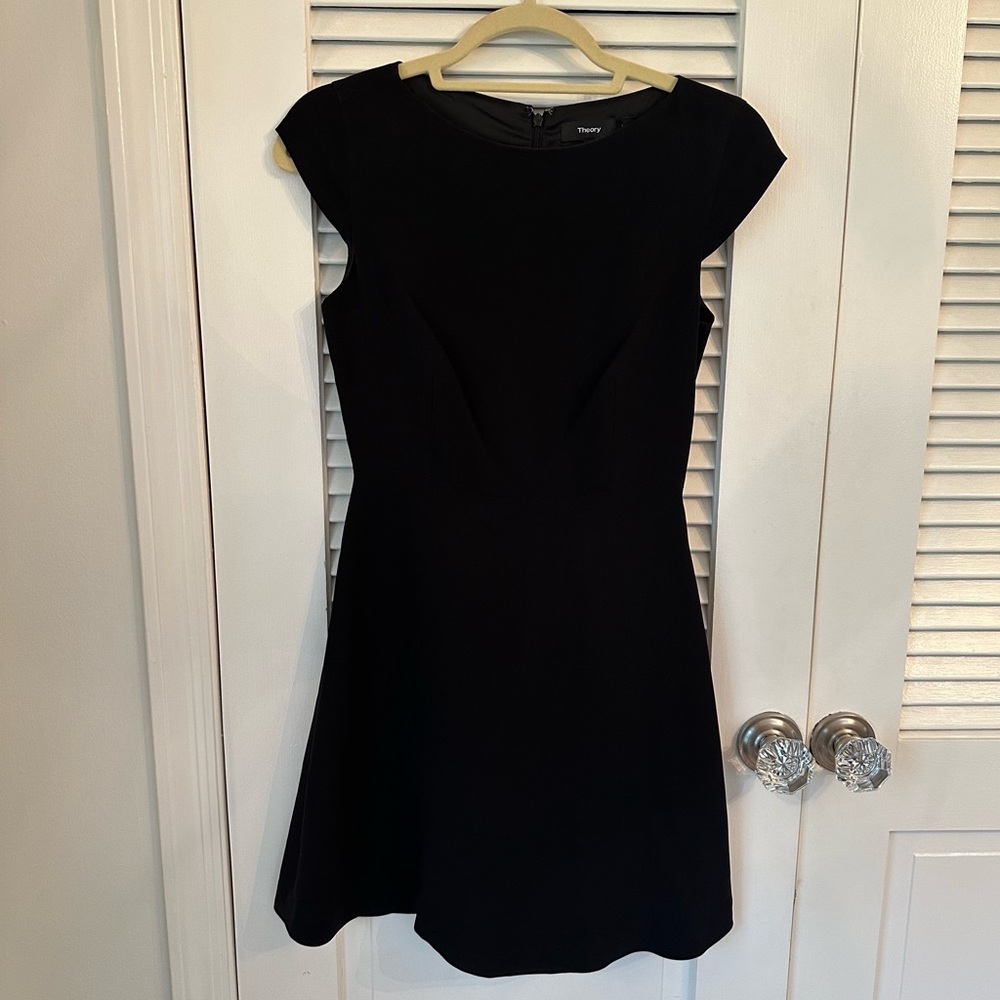 Theory Black Crepe Dress